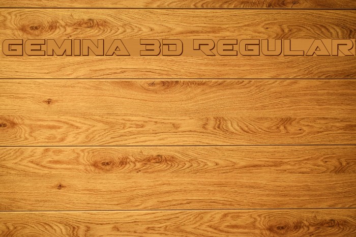 Gemina 3D Regular Font examples