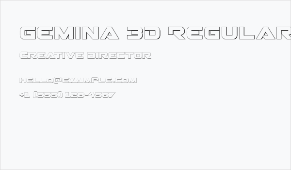 Gemina 3D Regular Business Card