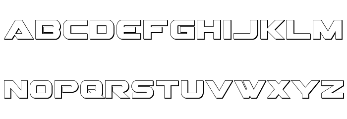 Gemina 3D Regular Font LOWERCASE