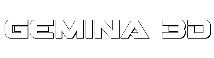 Gemina 3D  font caratteri gratis