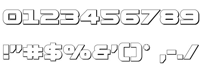 Gemina 3D Font OTHER CHARS