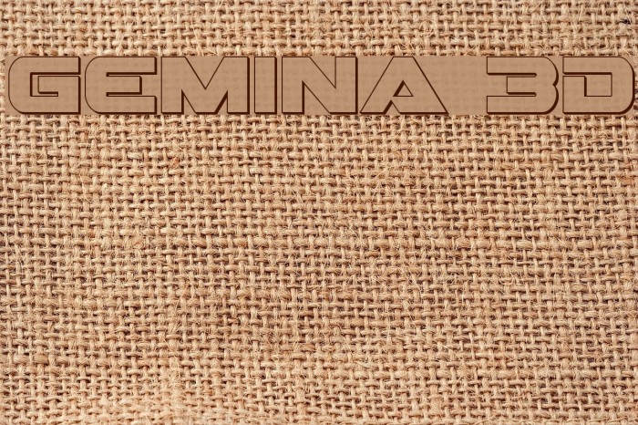 Gemina 3D Font examples