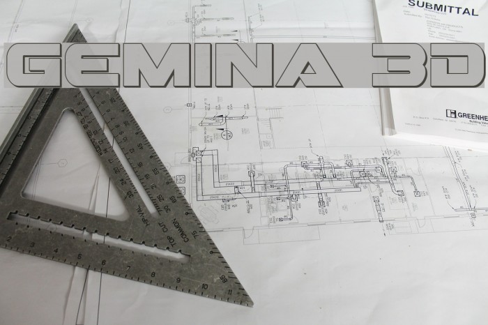 Gemina 3D Font examples