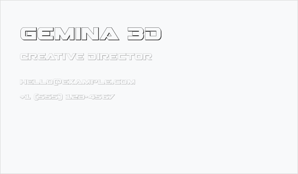 Gemina 3D Business Card