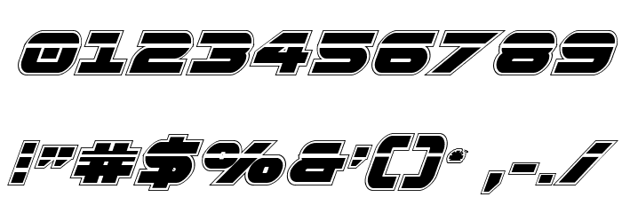 Gemina Academy Laser Italic Font OTHER CHARS