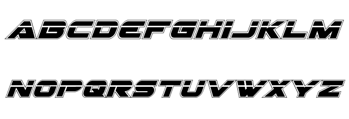 Gemina Academy Laser Italic Font LOWERCASE