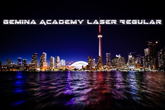 Gemina Academy Laser Regular Font examples