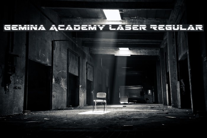 Gemina Academy Laser Regular Font examples