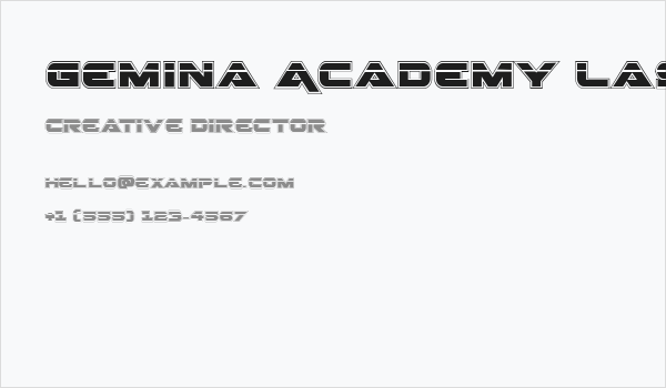 Gemina Academy Laser Regular Business Card