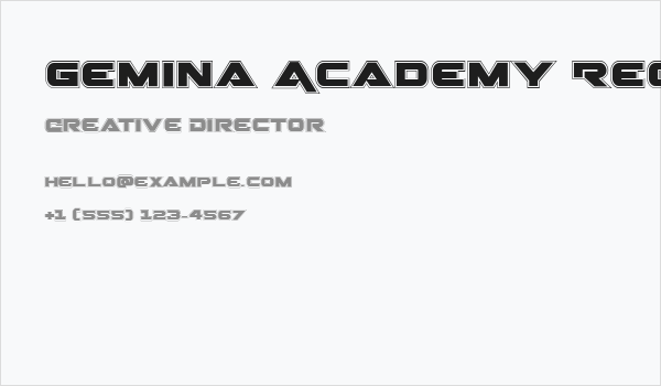 Gemina Academy Regular Business Card