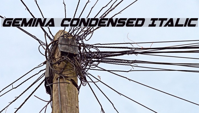 Gemina Condensed Italic Example 2