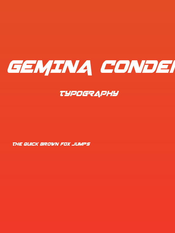 Gemina Condensed Italic Poster