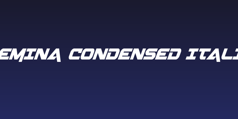 Gemina Condensed Italic Social Header