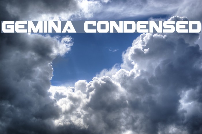 Gemina Condensed Schriftart examples
