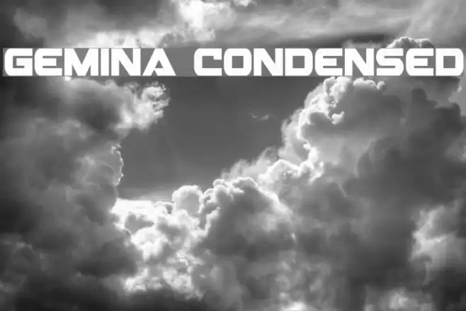 Gemina Condensed Font examples