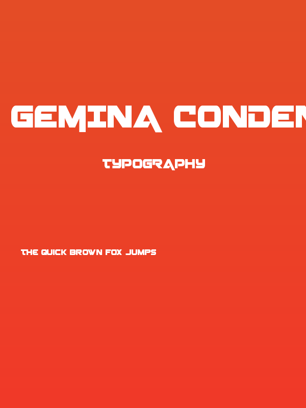 Gemina Condensed Poster