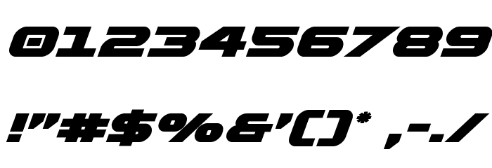 Gemina Expanded Italic Font OTHER CHARS