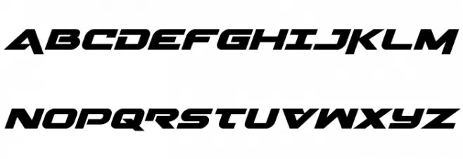 Gemina Expanded Italic Font Litere mari