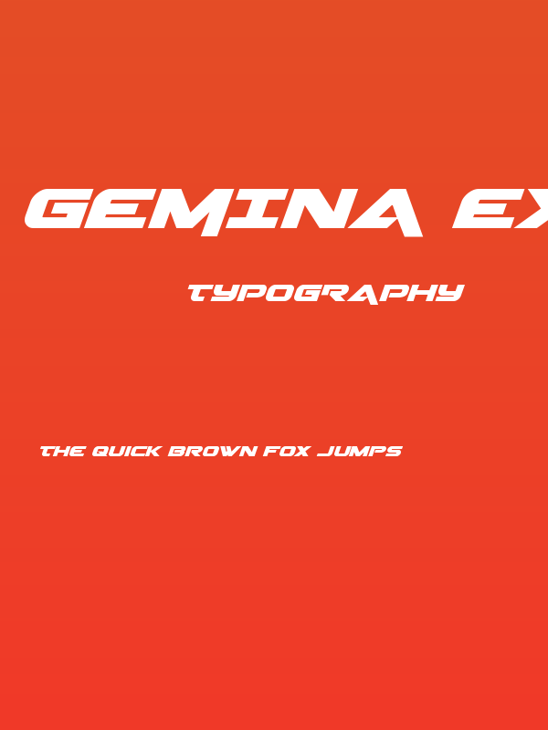 Gemina Expanded Italic Poster