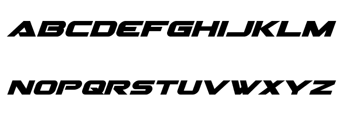 Gemina Expanded Italic Font LOWERCASE