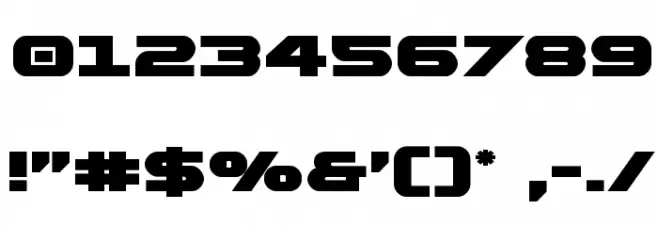 Gemina Expanded Font OTHER CHARS