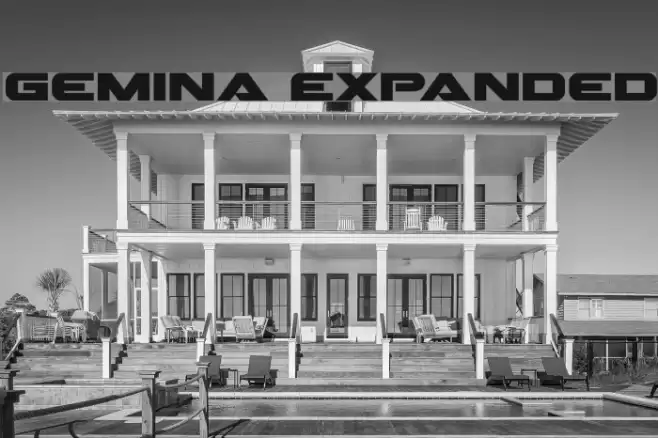 Gemina Expanded Font examples