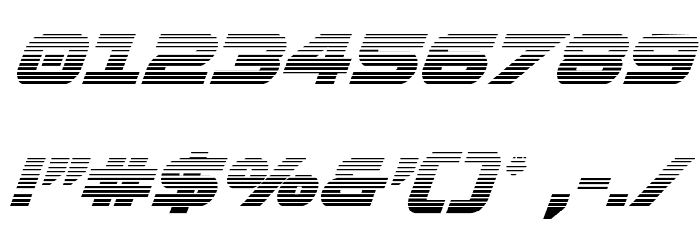 Gemina Gradient Italic Font OTHER CHARS