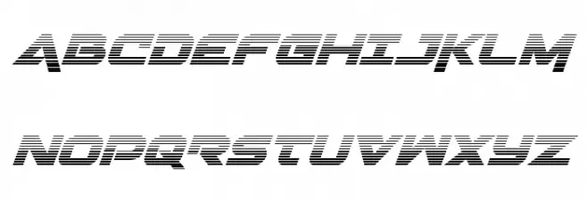 Gemina Gradient Italic Шрифта ВЕРХНИЙ
