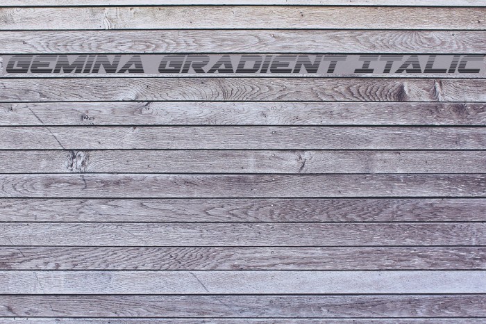 Gemina Gradient Italic Font examples