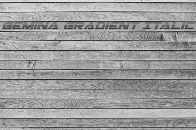 Gemina Gradient Italic Font examples