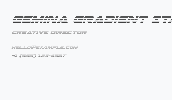 Gemina Gradient Italic Business Card