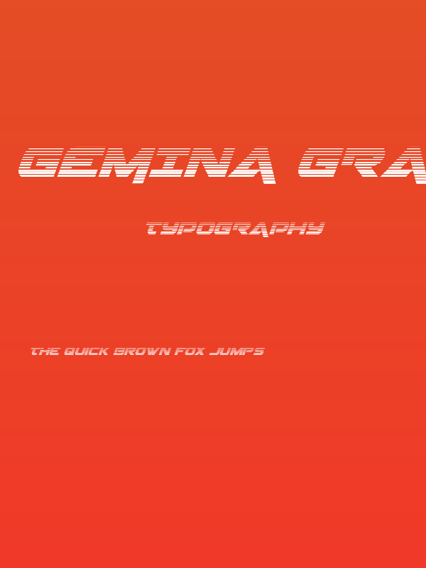 Gemina Gradient Italic Poster