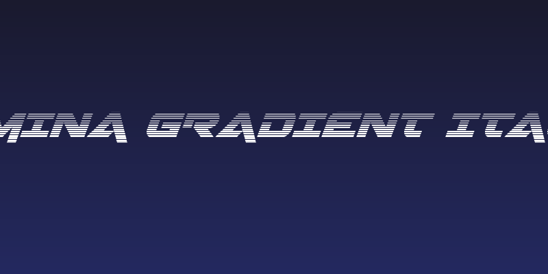 Gemina Gradient Italic Social Header