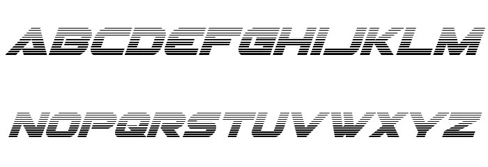 Gemina Gradient Italic Font LOWERCASE