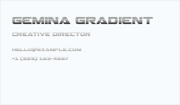 Gemina Gradient Business Card