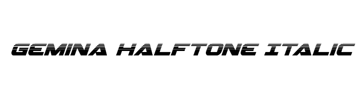 Gemina Halftone Italic Font