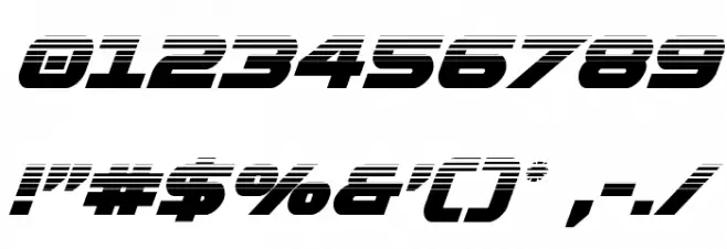 Gemina Halftone Italic Font OTHER CHARS