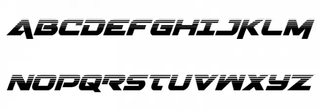 Gemina Halftone Italic Font Litere mari