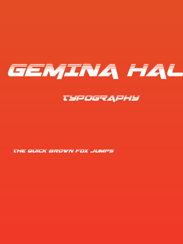 Gemina Halftone Italic Poster