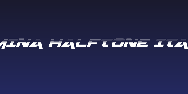 Gemina Halftone Italic Social Header