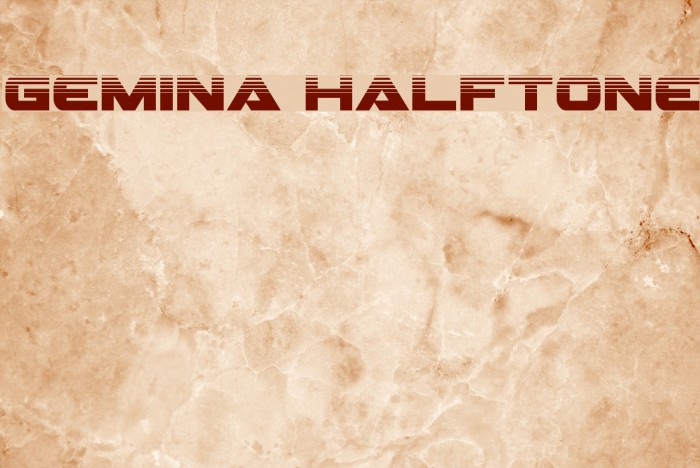 Gemina Halftone Font examples