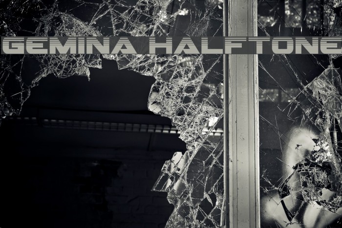 Gemina Halftone Font examples