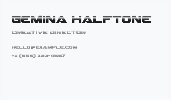 Gemina Halftone Business Card