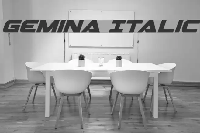 Gemina Italic Font examples