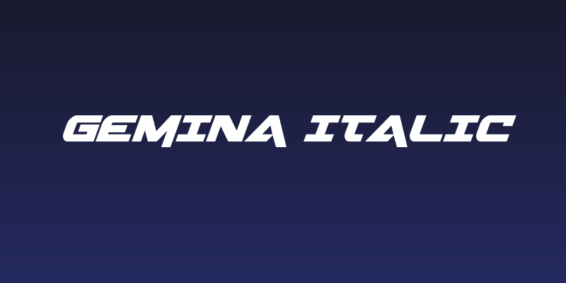 Gemina Italic Social Header