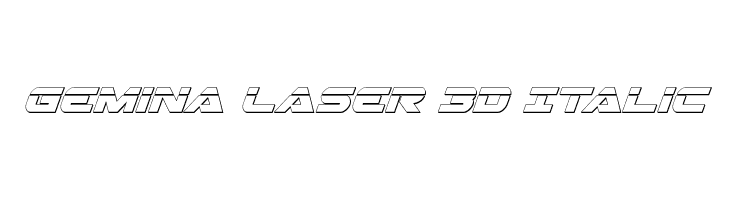 Gemina Laser 3D Italic  Скачать бесплатные шрифты