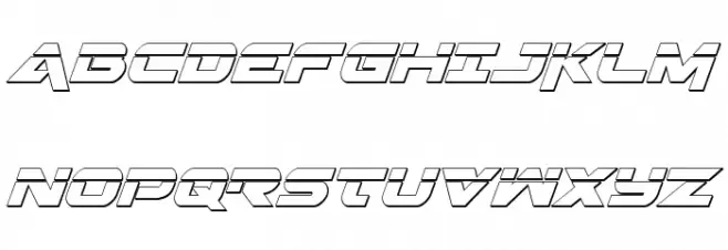 Gemina Laser 3D Italic Schriftart Groß