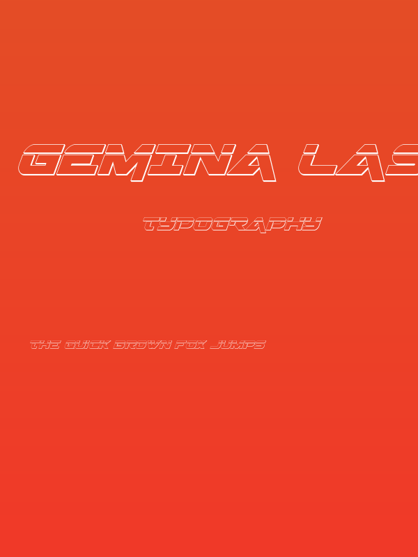 Gemina Laser 3D Italic Poster
