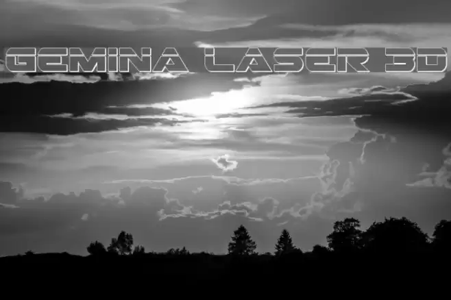 Gemina Laser 3D Font examples