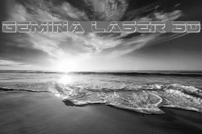 Gemina Laser 3D Font examples